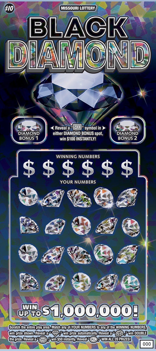 Black Diamond Missouri scratch-off ticket