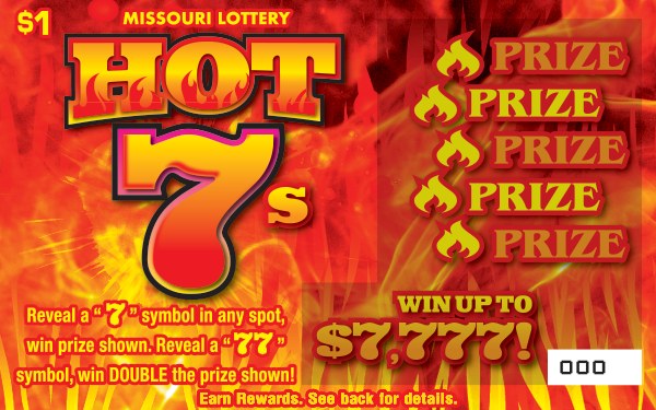Hot 7S Missouri scratch-off ticket