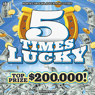 5 Times Lucky North Carolina scratch-off ticket