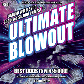 Ultimate Blowout North Carolina scratch-off ticket