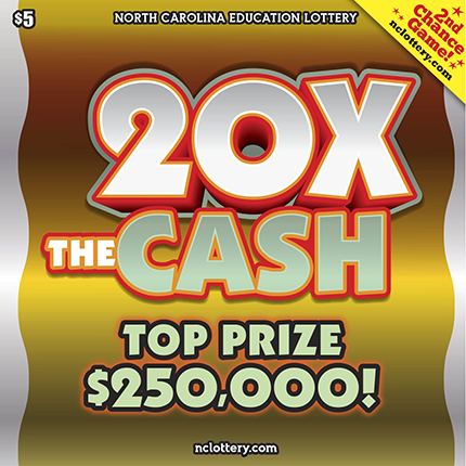 20X The Cash North Carolina scratch-off ticket