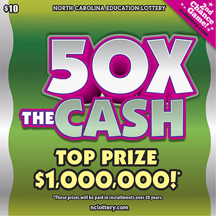 50X The Cash North Carolina scratch-off ticket
