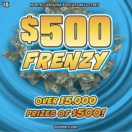 $500 Frenzy North Carolina scratch-off ticket