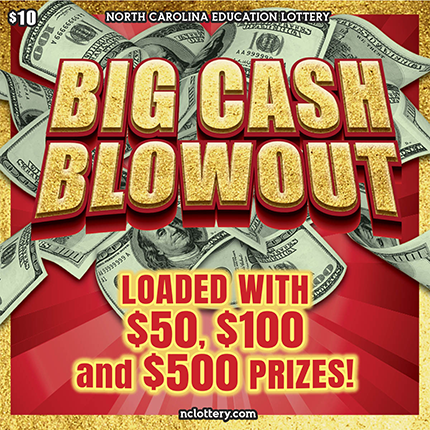 Big Cash Blowout North Carolina scratch-off ticket