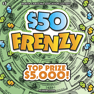 $50 Frenzy North Carolina scratch-off ticket