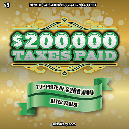 $200,000 Taxes Paid North Carolina scratch-off ticket