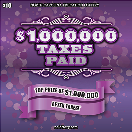 $1,000,000 Taxes Paid North Carolina scratch-off ticket