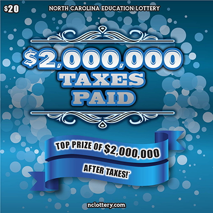 $2,000,000 Taxes Paid North Carolina scratch-off ticket