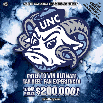Tar Heels® North Carolina scratch-off ticket