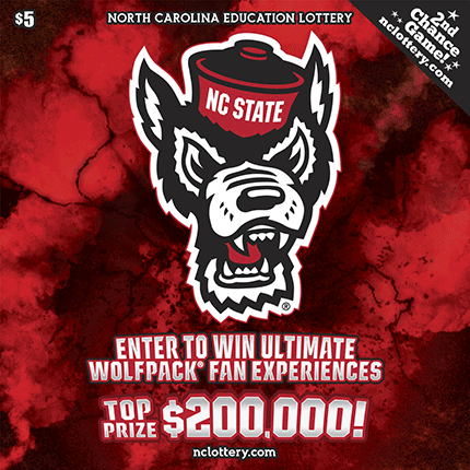 Nc State® North Carolina scratch-off ticket