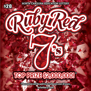 Ruby Red 7's North Carolina scratch-off ticket