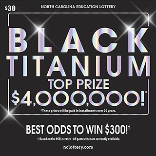 Black Titanium North Carolina scratch-off ticket