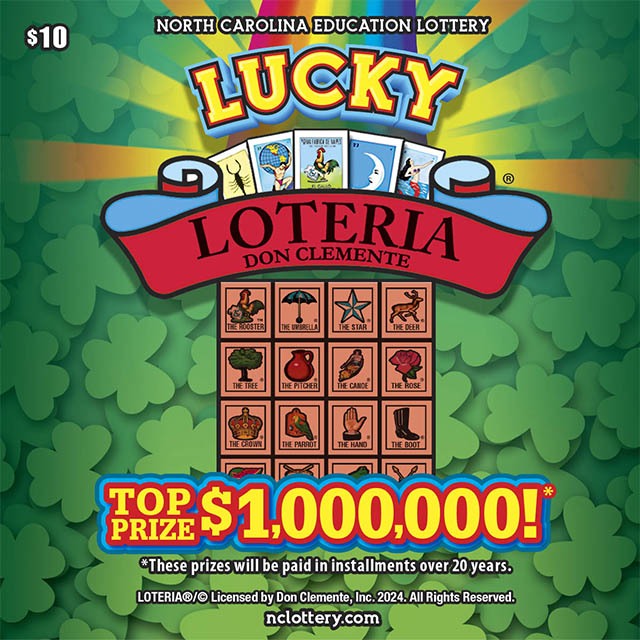 Lucky Loteria® North Carolina scratch-off ticket