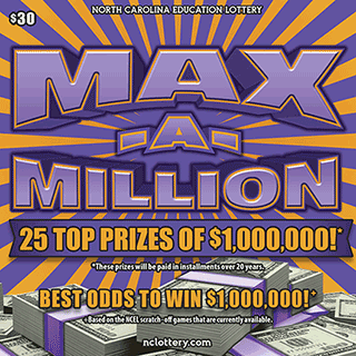 Max-a-million North Carolina scratch-off ticket