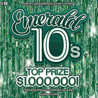 Emerald 10's North Carolina scratch-off ticket