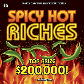 Spicy Hot Riches North Carolina scratch-off ticket