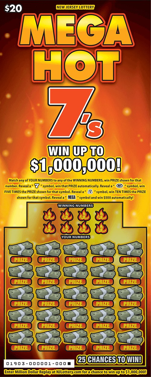 Mega Hot 7's New Jersey scratch-off ticket