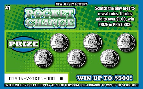 Pocket Change New Jersey scratch-off ticket