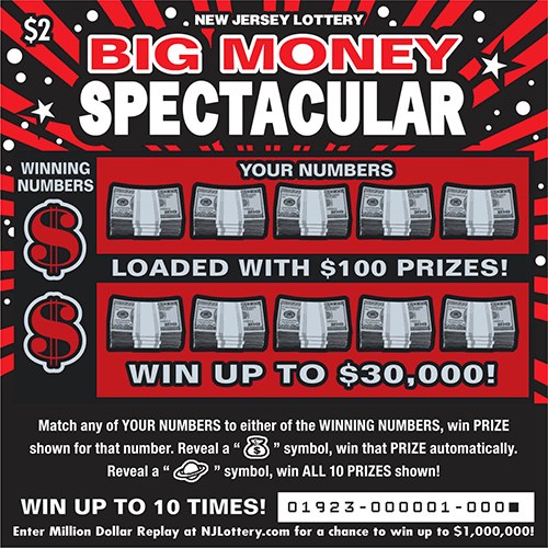 Big Money Spectacular New Jersey scratch-off ticket