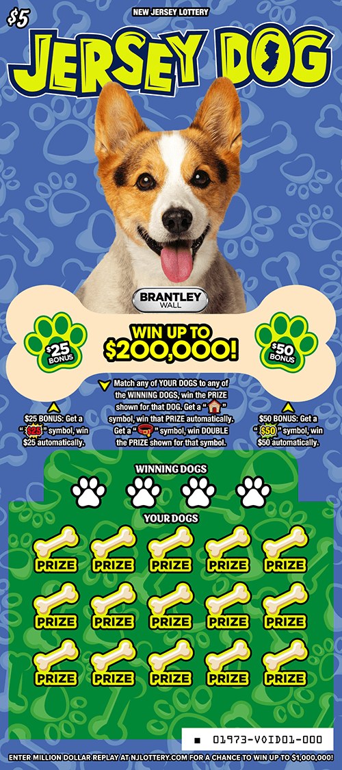 Jersey Dog New Jersey scratch-off ticket