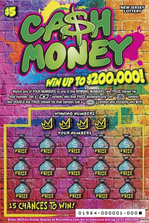 Ca$h Money New Jersey scratch-off ticket
