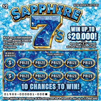 Sapphire 7's New Jersey scratch-off ticket