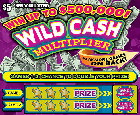 Wild Cash Multiplier New York scratch-off ticket