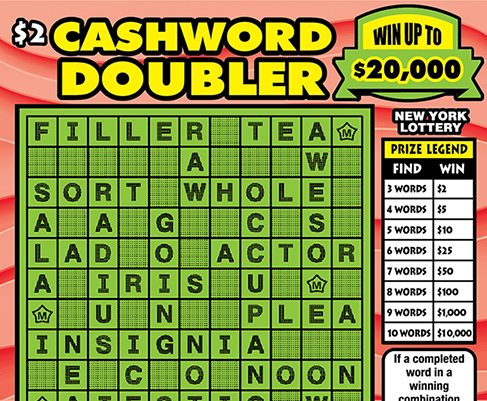 Cashword Doubler New York scratch-off ticket