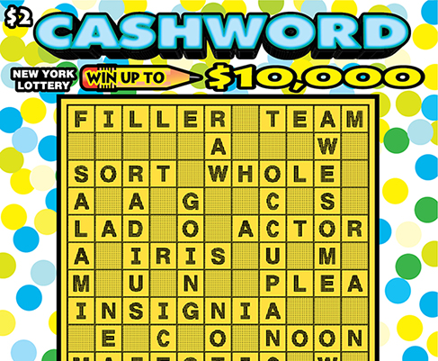 Cashword New York scratch-off ticket