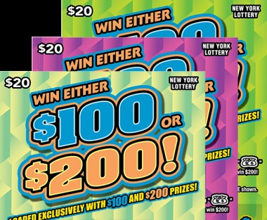 Win Either $100 Or $200! New York scratch-off ticket
