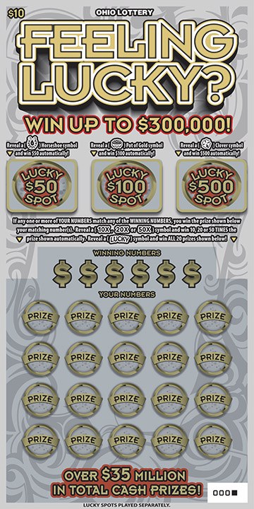 Feeling Lucky Ohio scratch-off ticket