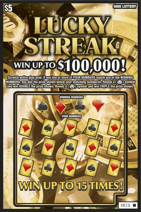 Lucky Streak Ohio scratch-off ticket