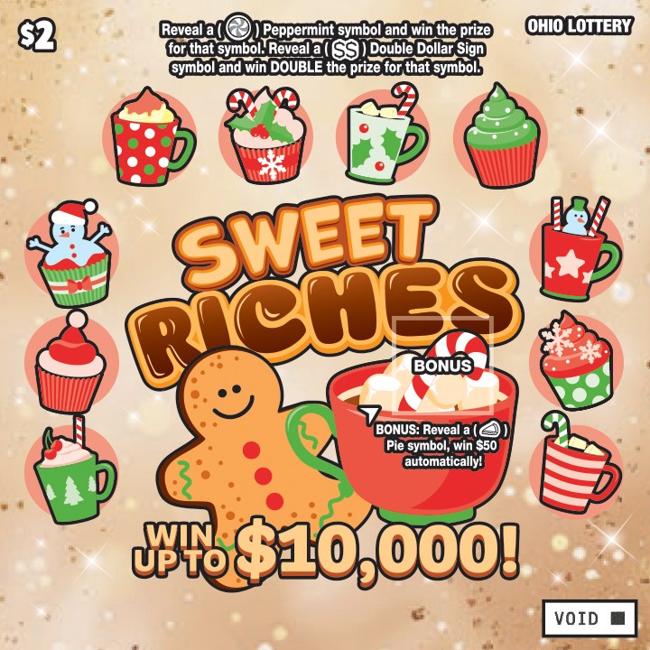 Sweet Riches Ohio scratch-off ticket