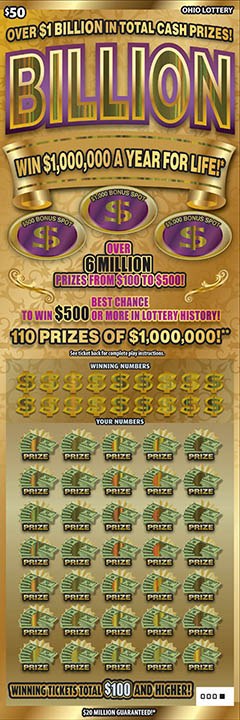 Billion Ohio scratch-off ticket