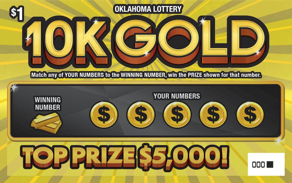 10K Gold Oklahoma scratch-off ticket