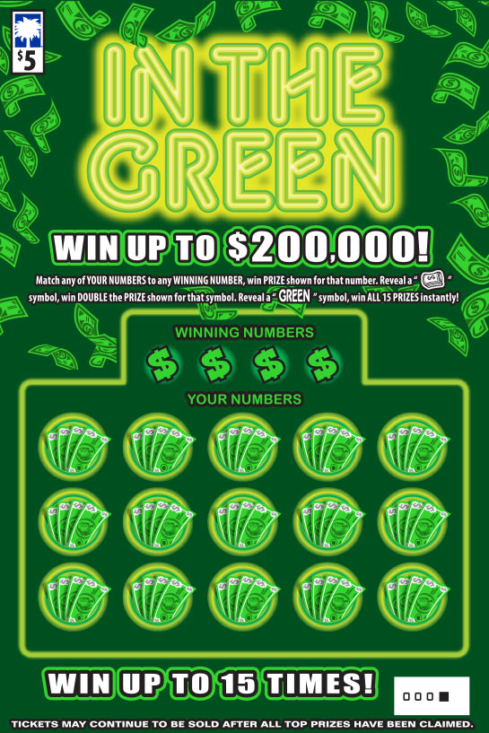 In The Green South Carolina scratch-off ticket