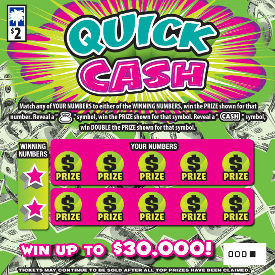 Quick Cash South Carolina scratch-off ticket