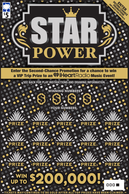 Star Power South Carolina scratch-off ticket