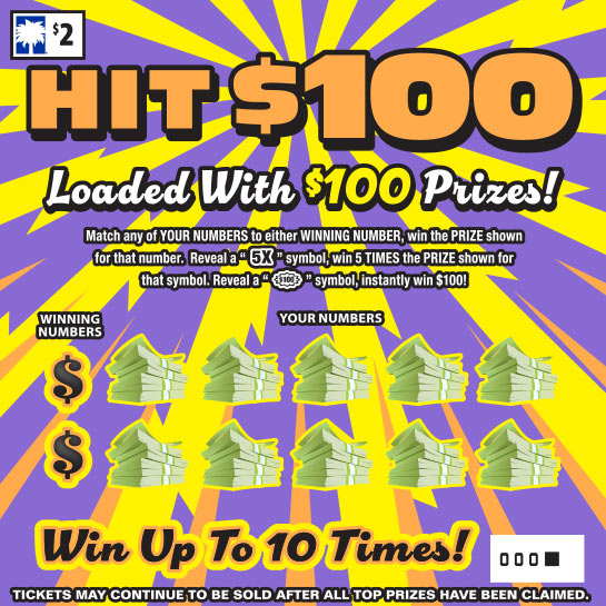 Hit $100 South Carolina scratch-off ticket