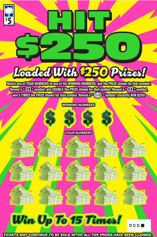 Hit $250 South Carolina scratch-off ticket
