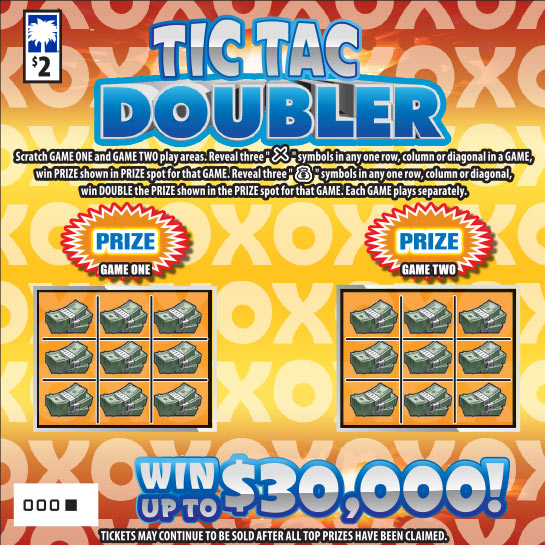 Tic Tac Doubler South Carolina scratch-off ticket