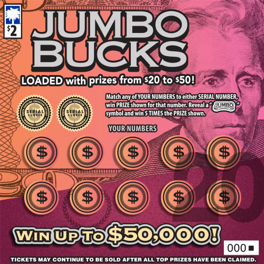 Jumbo Bucks South Carolina scratch-off ticket