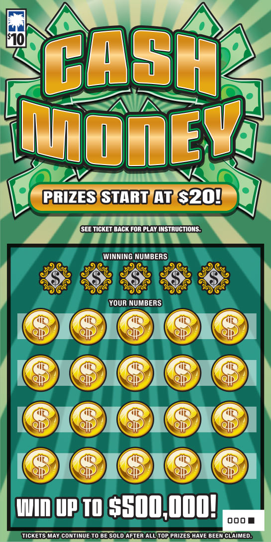 Cash Money South Carolina scratch-off ticket