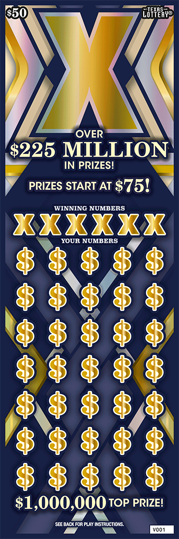 X Texas scratch-off ticket