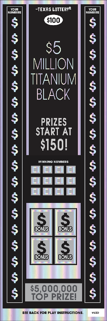 $5 Million Titanium Black Texas scratch-off ticket