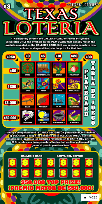 Texas Loteria Texas scratch-off ticket