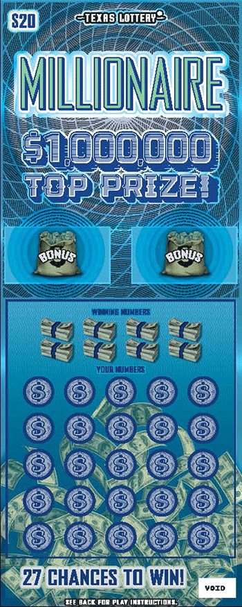 Millionaire Texas scratch-off ticket