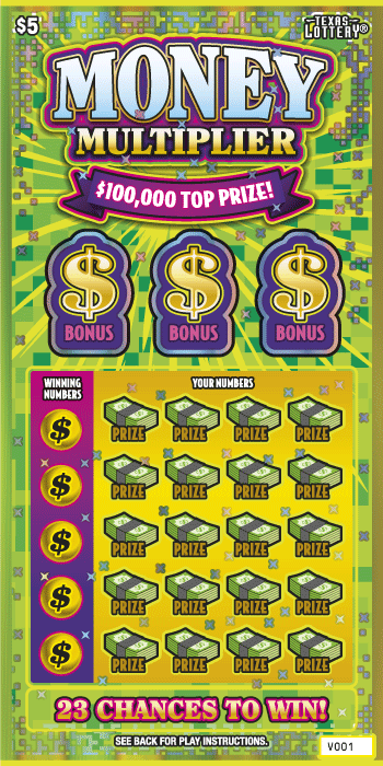 Money Multiplier Texas scratch-off ticket