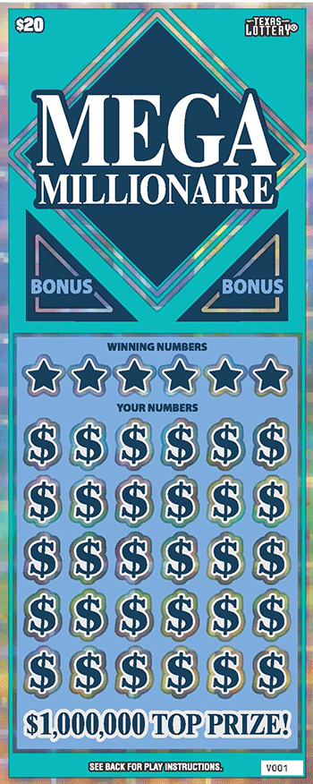 Mega Millionaire Texas scratch-off ticket