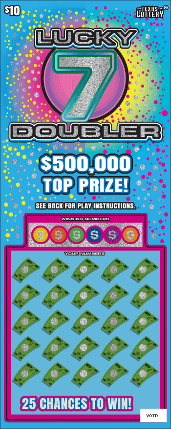 Lucky 7 Doubler Texas scratch-off ticket